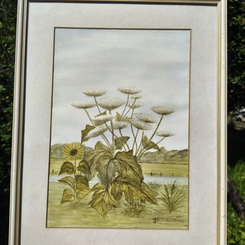 Original watercolor painting professionally framed, like new