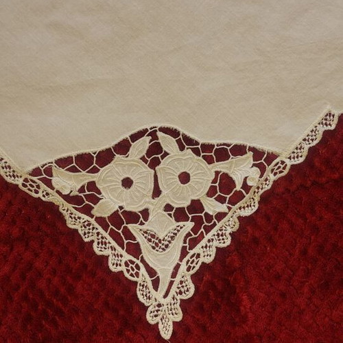 Handmade cutwork napkins like new, pack of 2, 40x40 cm