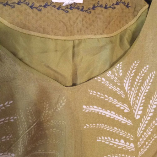 White Stuff dress small like new, green with pattern