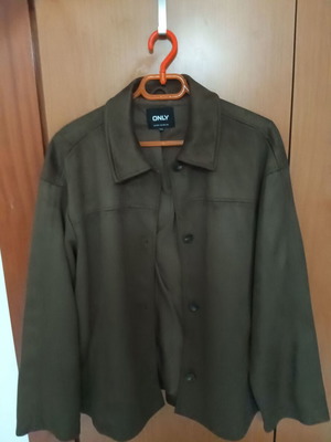 Only jacket-style coat with collar and buttons, khaki-brown, XL/XXL