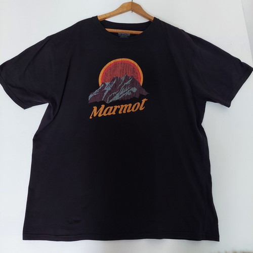 Marmot men's t-shirt black 2XL like new, 100% cotton
