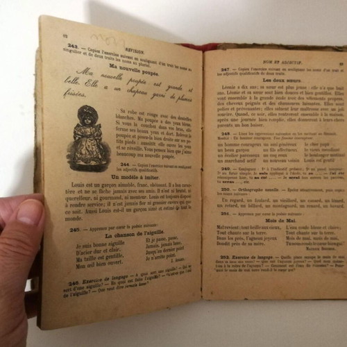 Librairie Hachette Cours primaire de grammaire française book, early 20th century