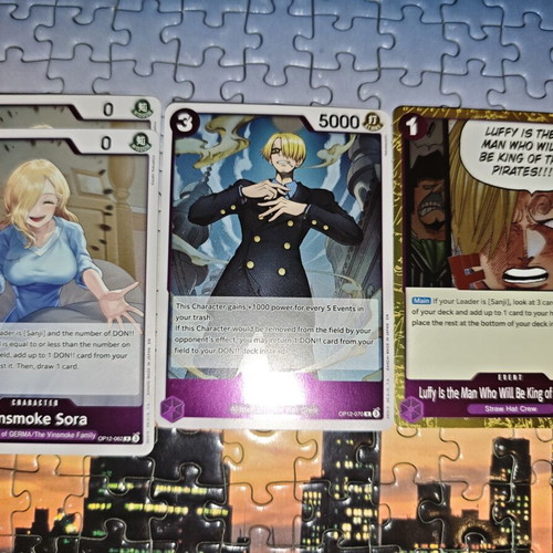 One Piece purple cards, set of 4