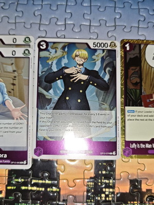 One Piece purple cards, set of 4