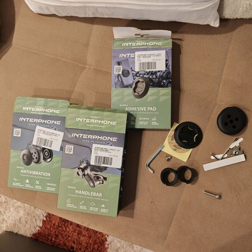 Quiklox Interphone motorcycle phone mount new