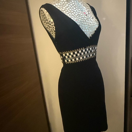 Blumarine cotton dress like new, black and gold, size M