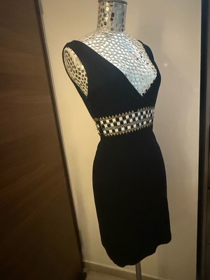 Blumarine cotton dress like new, black and gold, size M