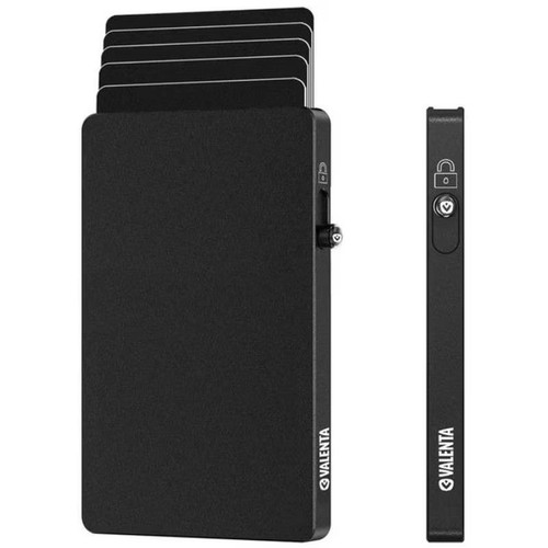 Valenta Aluminum Card Holder Black new with RFID protection