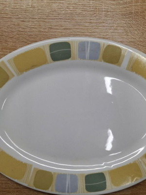 Porcelain Oval Plates Set of 6 30x21 cm new