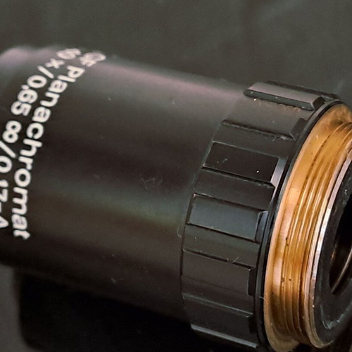 Carl Zeiss Jena GF Planachromat 40x/0.65 microscope objective lens