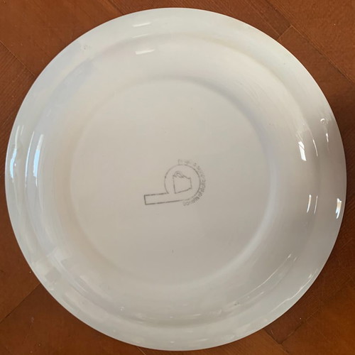 Πιάτο Vintage Barrats of Staffordshire 1950 με ζευγάρι Fragonard