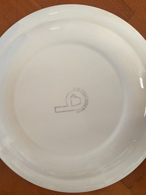 Πιάτο Vintage Barrats of Staffordshire 1950 με ζευγάρι Fragonard