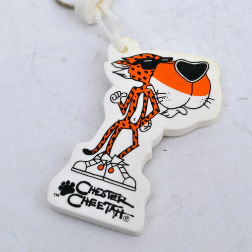 Chester Cheetah key chain holder like new, white and orange