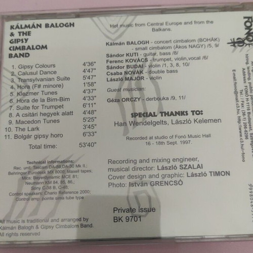 Kalman Balogh & The Gipsy Cimbalom Band new