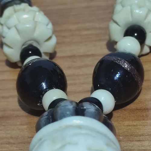 Bone necklace from camel like new, handmade carved