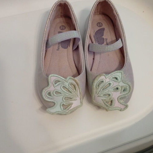Girls' ballerina shoes size 25, like new, lilac glitter