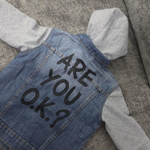 Prenatal kids jacket like new, size 110 cm, gray and blue