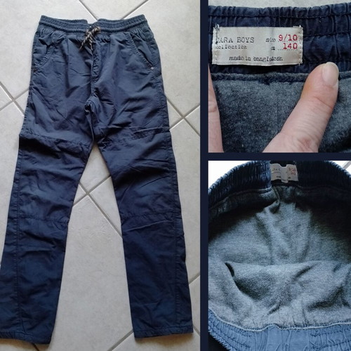 Boys' blue fabric pants Zara used size 140 cm
