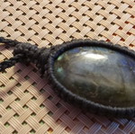 Macrame necklace with labradorite like new