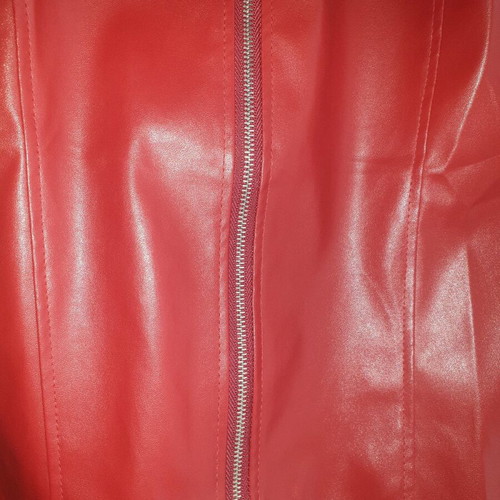 Jacket new, red faux leather, size M