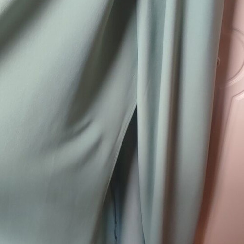 Maxi dress sage green with slit and off shoulder detail size M like new