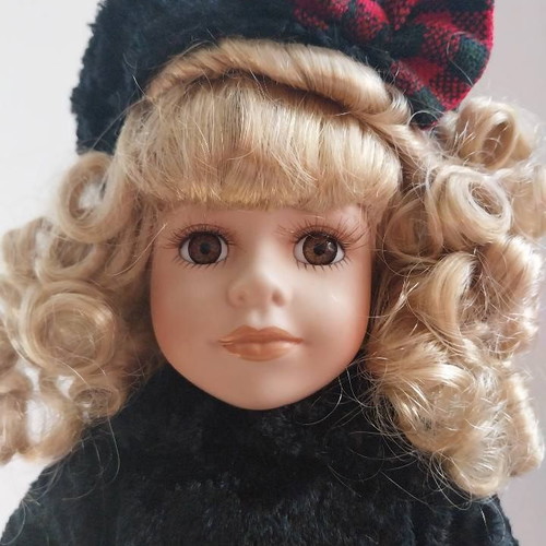 Vintage porcelain doll winter like new from Collector's Choice collection