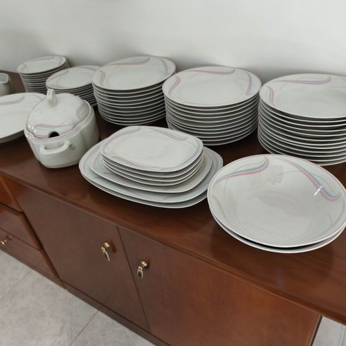 Ćmielów 1790 vintage porcelain dinnerware set, complete