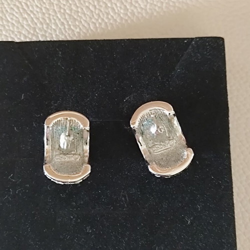 Christian Dior vintage earrings silver plated with Swarovski crystals like new