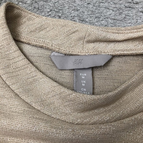 H&M women's blouse like new, gold effect, size M