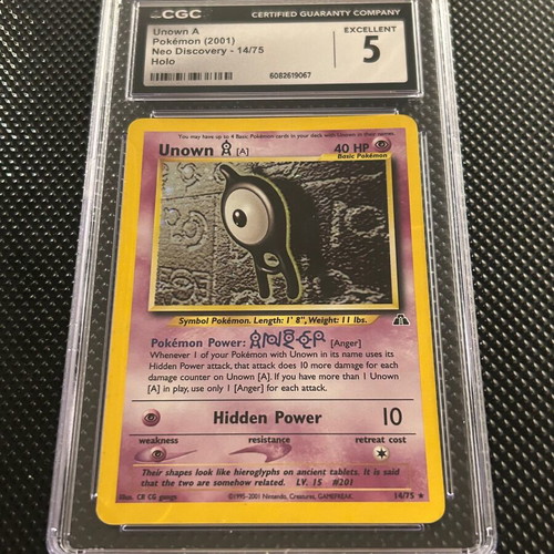 Unown [A] Neo Discovery CGC 5 Pokémon card
