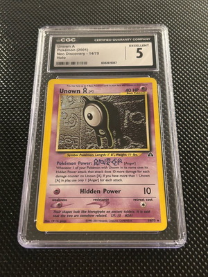 Unown [A] Neo Discovery CGC 5 Pokémon card