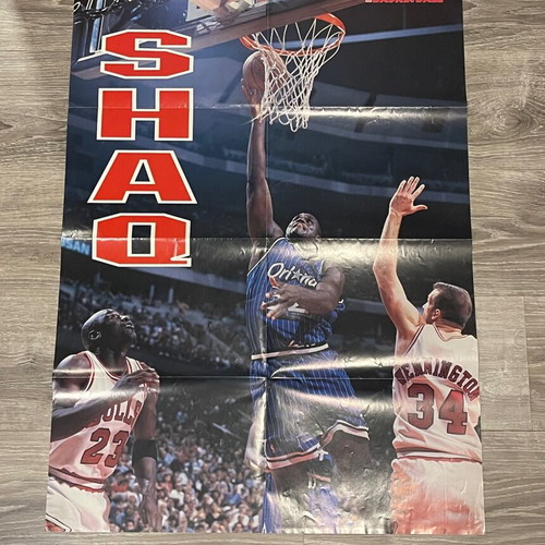 Vintage NBA Shaquille O'Neal giant poster new