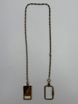Ferragamo vintage gold-plated chain keychain used