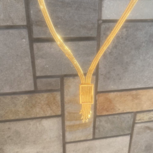 Women's necklace gold color, new, gold plated
