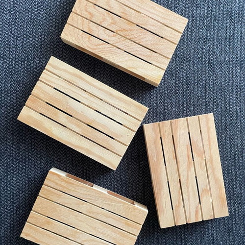 Wooden pallet coasters set of 4 like new