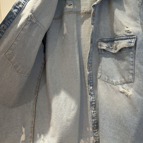 Zara denim jacket unisex size M loose style like new