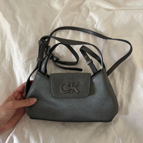 Calvin Klein re-lock bag like new, grey with card compartment