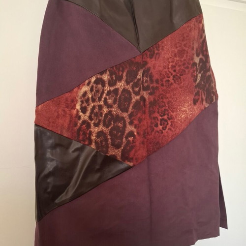 Vintage leather skirt like new, multicolor, size L