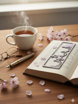 Sakura Blossom bookmark new made of PLA plastic