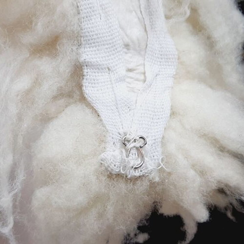Sheepskin Women's Collar white, like new, 89×14 cm
