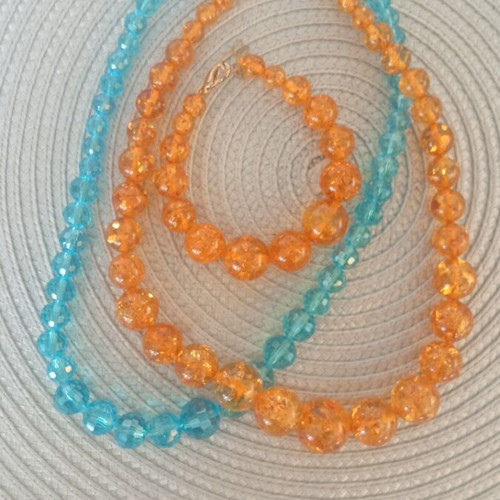 Jewelry set color-blocking Y2K style, like new