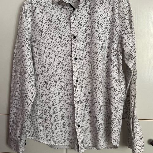 Men's shirt like new, size L, black and white