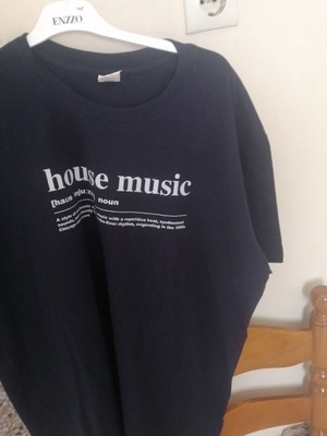 Unisex navy t-shirt 2XL new, House Music print