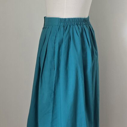Vintage skirt 1990 midi with pockets used, green, size M