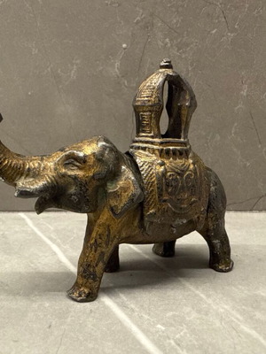 Vintage μεταλλικό ελεφαντάκι αρωματικό μεταχειρισμένο, διακοσμητικό