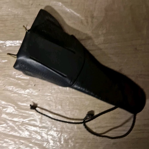 Military holster for .45 pistol used, full leather