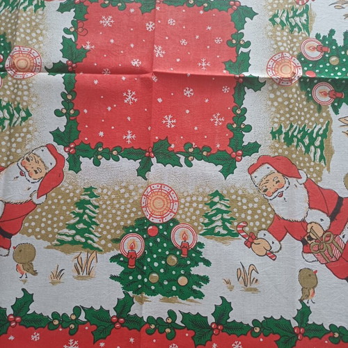 Christmas tablecloth square 64x64, like new