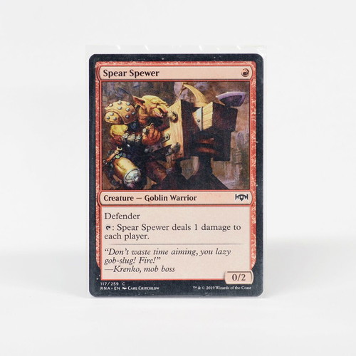 Magic The Gathering Spear Spewer card near mint, RNA set