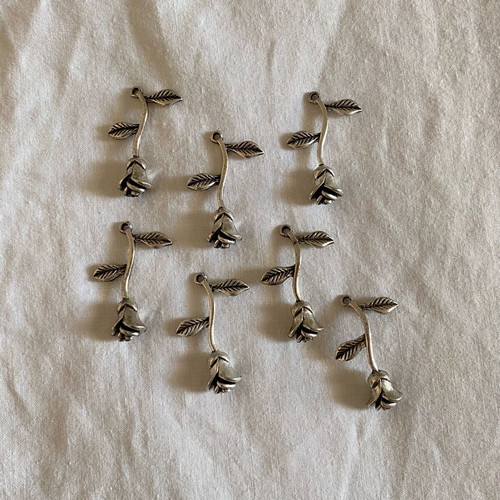 Vintage roses charms new for jewelry making and crafts