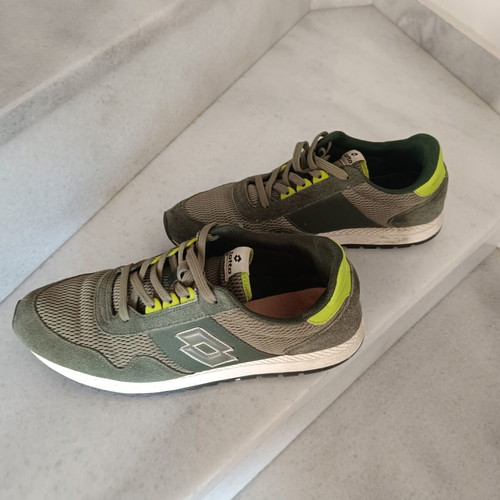 Lotto sneakers size 45, grey and green